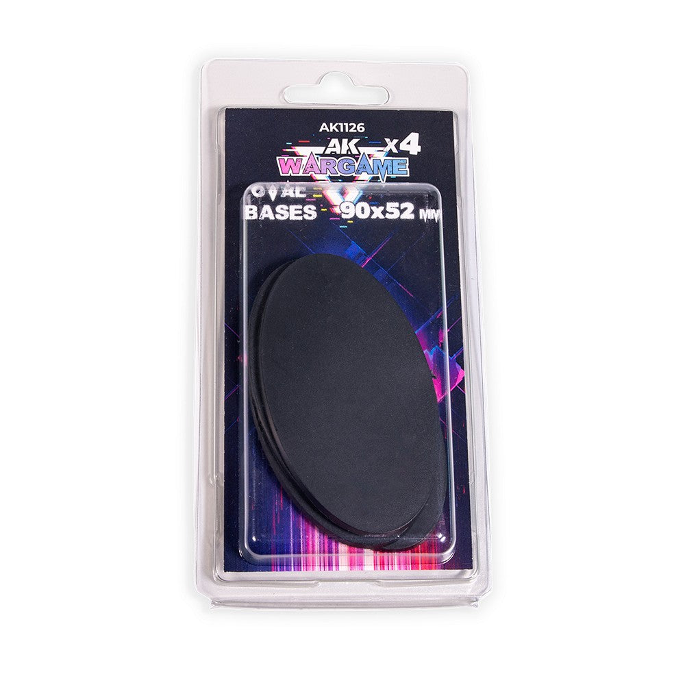 PREORDER Ak Interactive - Wargame Accesories - Oval Bases 90X52mm 4pc
