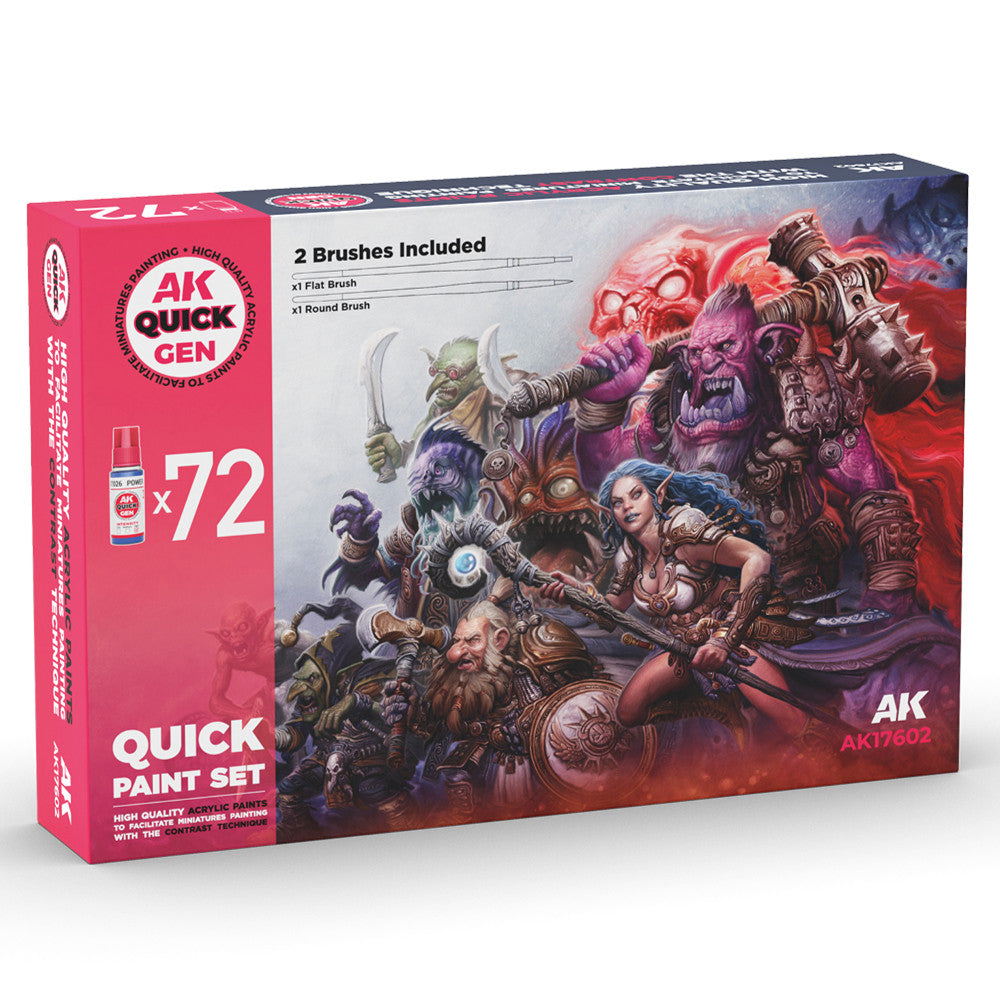 PREORDER AK Interactive - Quick Gen - Quick Paint Set 72 Quick Gen Colors