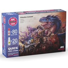 PREORDER AK Interactive - Quick Gen - Quick Paint Combo Set 100 Colors