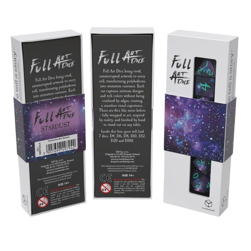 Q Workshop - Full Art - Stardust - Dice Set 7