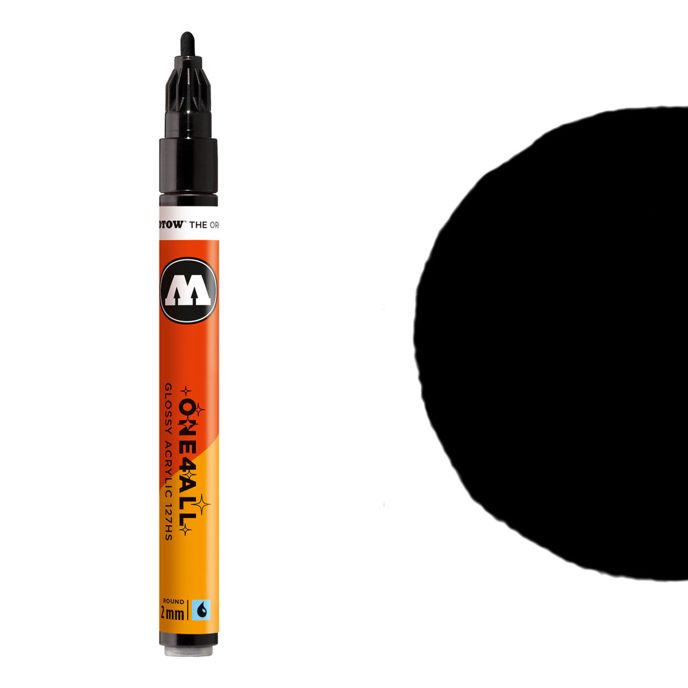 PREORDER Molotow - Markers - One4All - 127HS - #252 Black Glossy 2mm