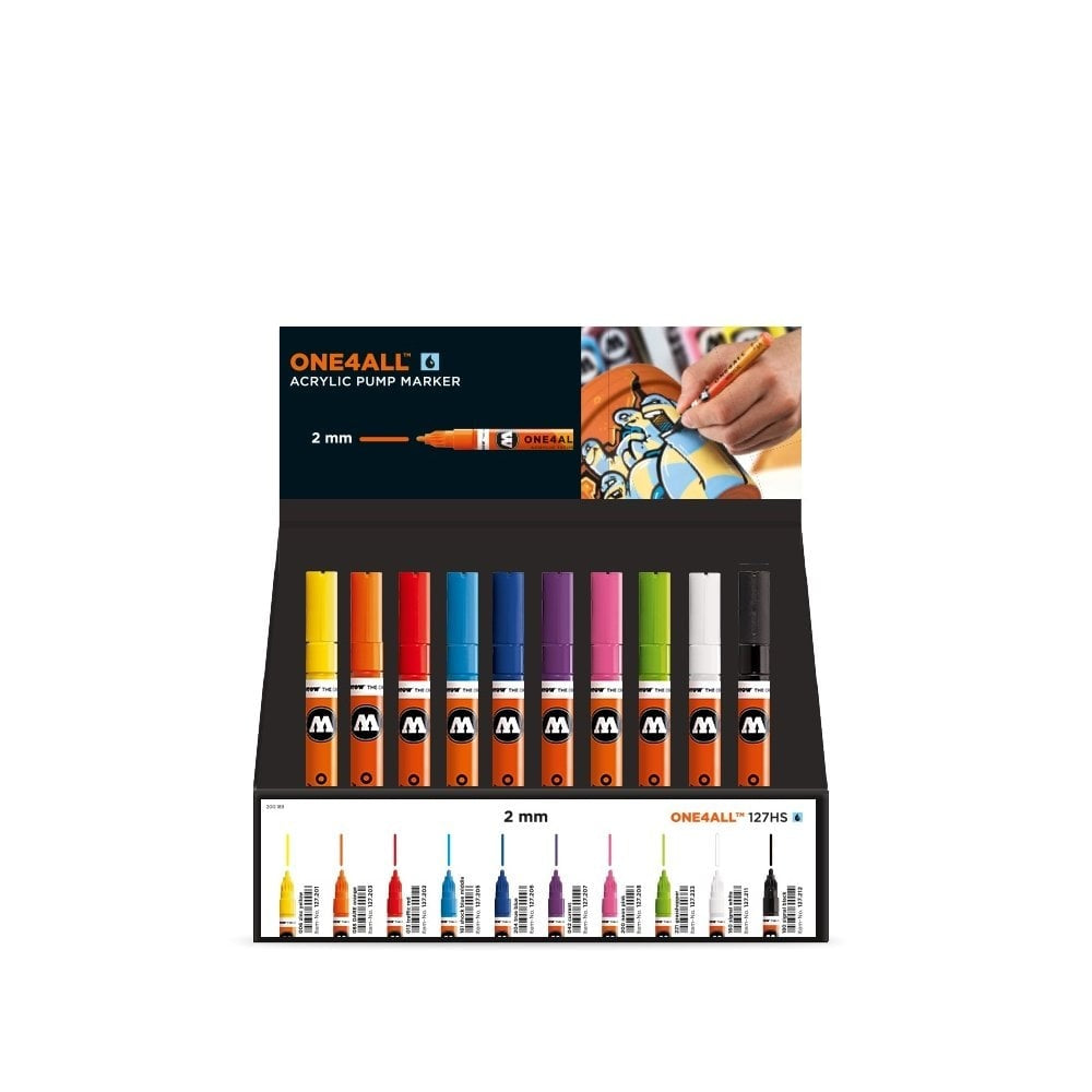 PREORDER Molotow - Markers - One4All - 127HS - Display Starter 2mm Set
