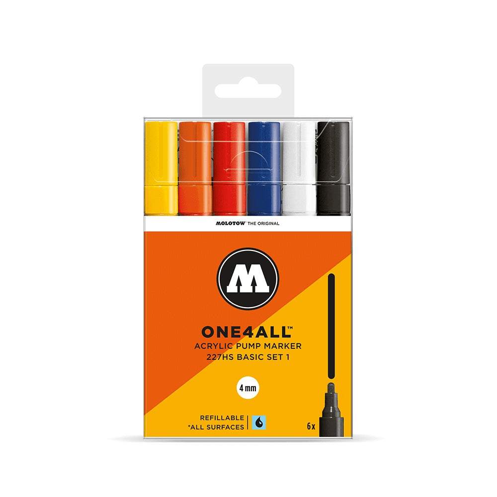 PREORDER Molotow - Markers - One4All - 127HS - Wallet Basic 6Pc Set 1