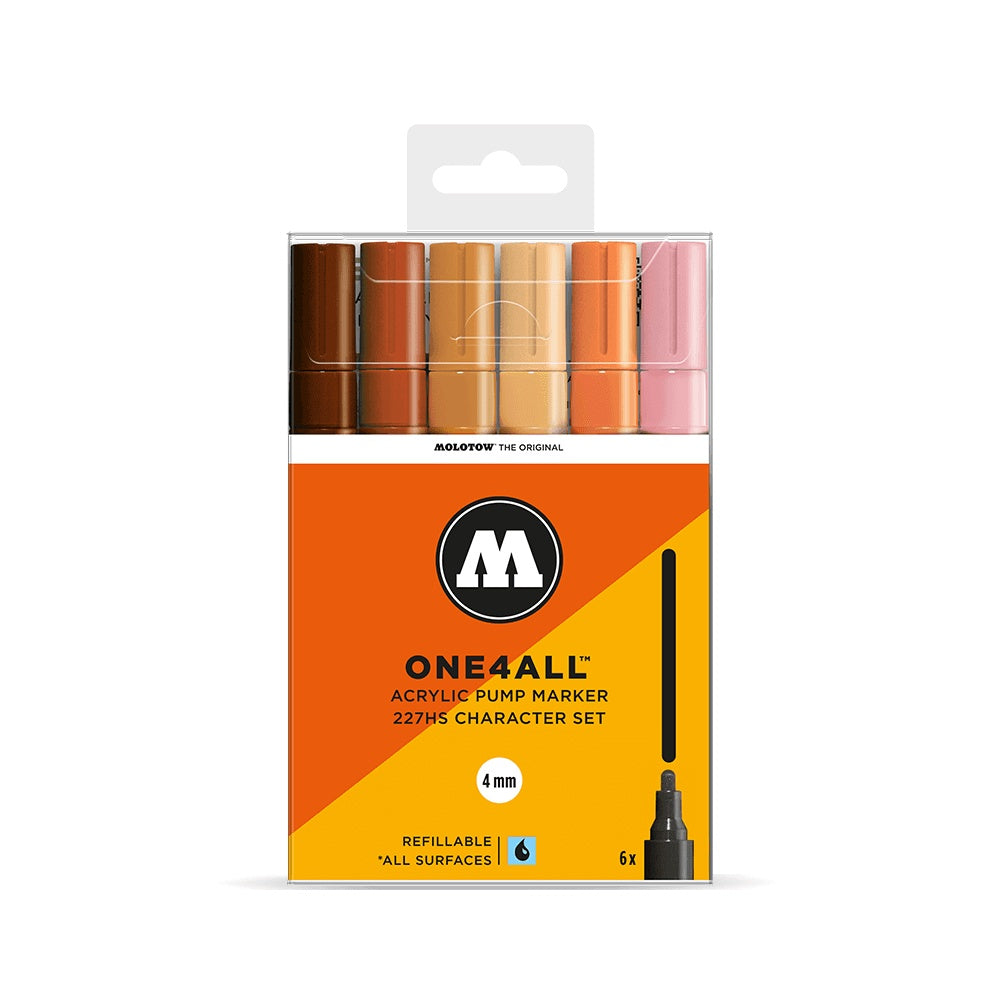 PREORDER Molotow - Markers - One4All - 127HS - Wallet Character 6Pc Set