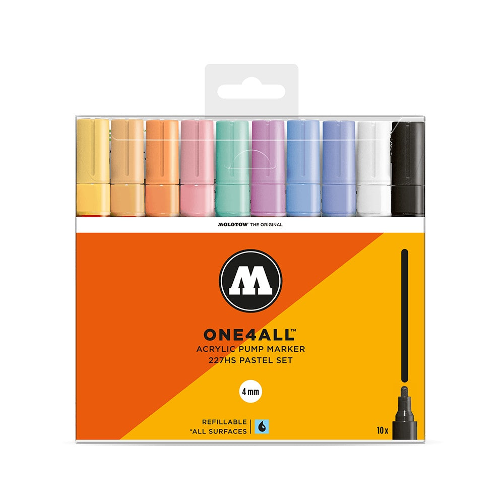 PREORDER Molotow - Markers - One4All - 127HS - Wallet Pastel 1Pc 4mm Set
