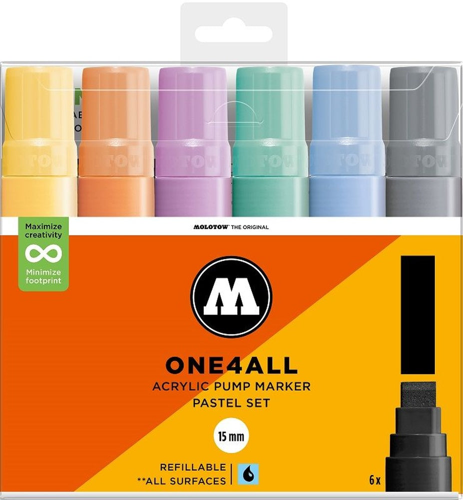PREORDER Molotow - Markers - One4All - 127HS - Wallet Pastel Pc 15mm Set