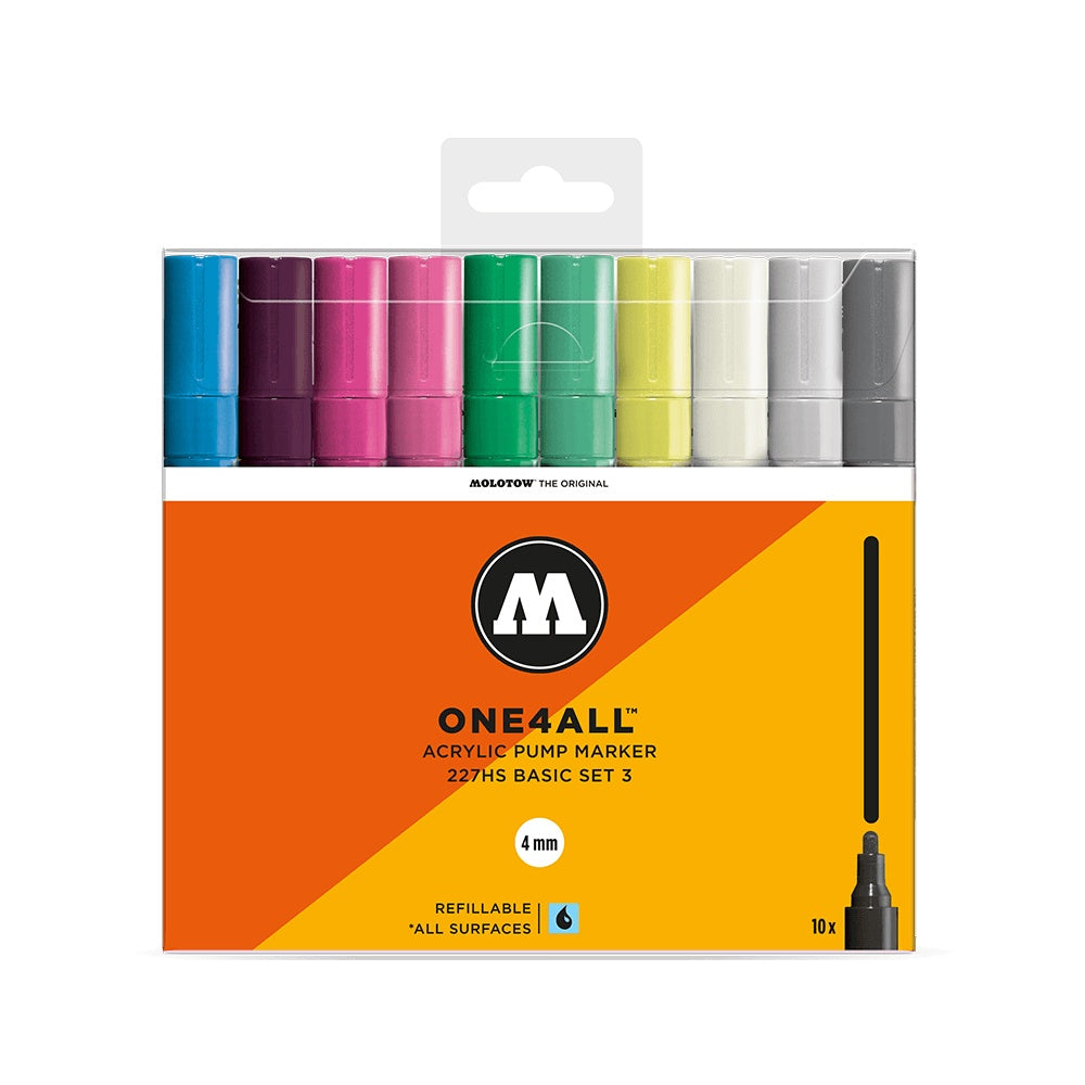PREORDER Molotow - Markers - One4All - 227HS - Wallet Basic 1Pc 4mm Set