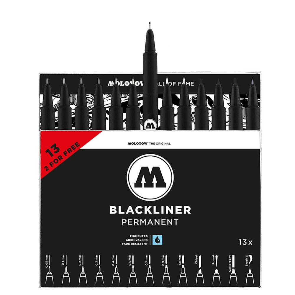 PREORDER Molotow - Markers - Blackliner - Complete Set 13