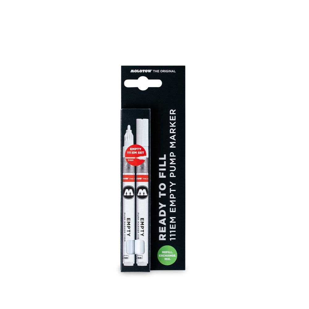 PREORDER Molotow - Markers - 2X111 Empty Markers With Refill Extension