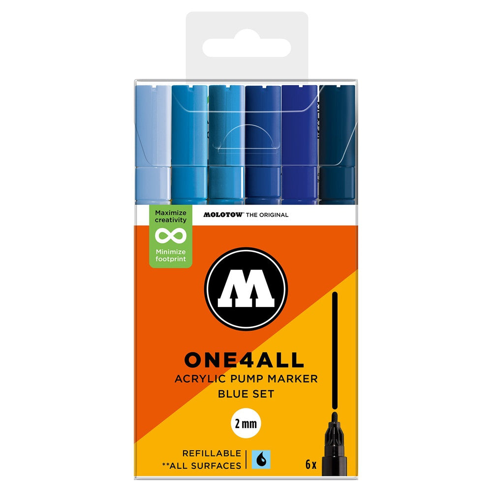PREORDER Molotow - Markers - One4All - 127HS - Blue Set