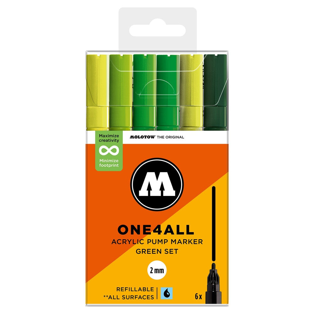 PREORDER Molotow - Markers - One4All - 127HS - Green Set