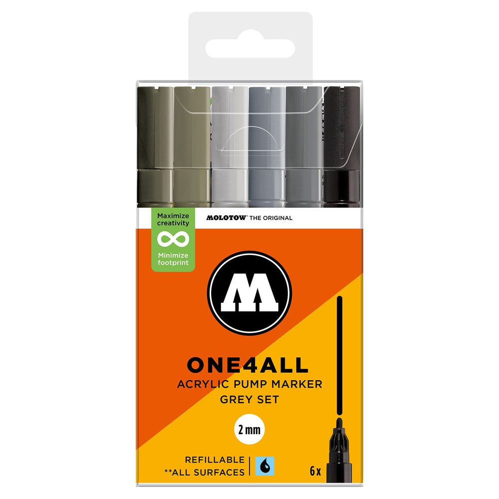 PREORDER Molotow - Markers - One4All - 127HS - Grey Set