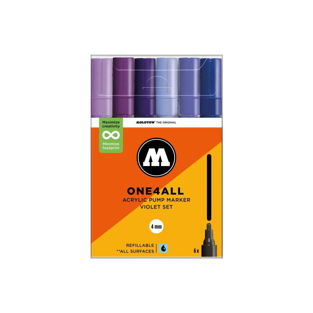 PREORDER Molotow - Markers - One4All - 227HS - Violet Set
