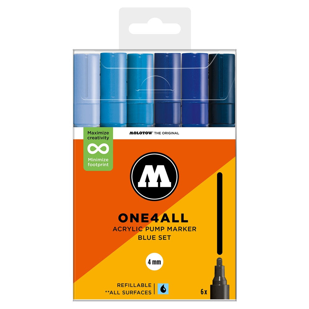 PREORDER Molotow - Markers - One4All - 227HS - Blue Set