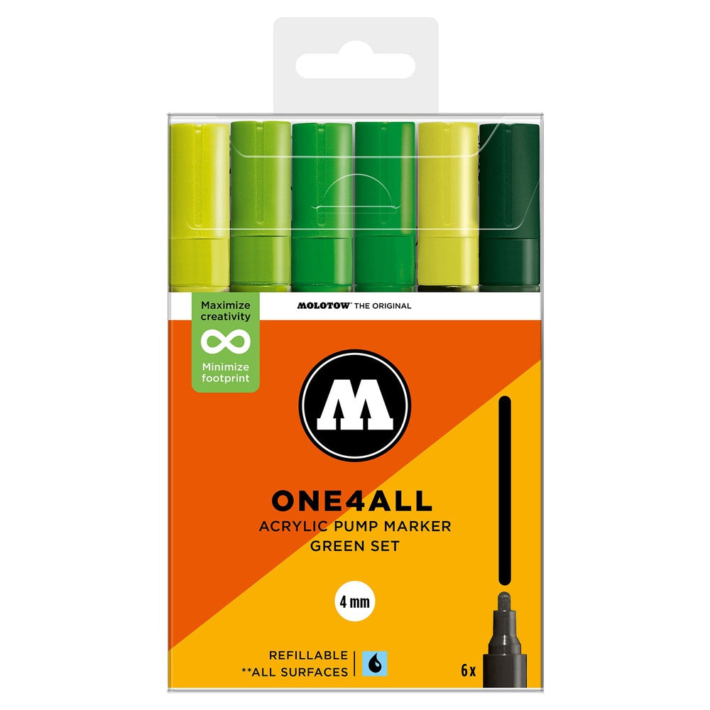 PREORDER Molotow - Markers - One4All - 227HS - Green Set
