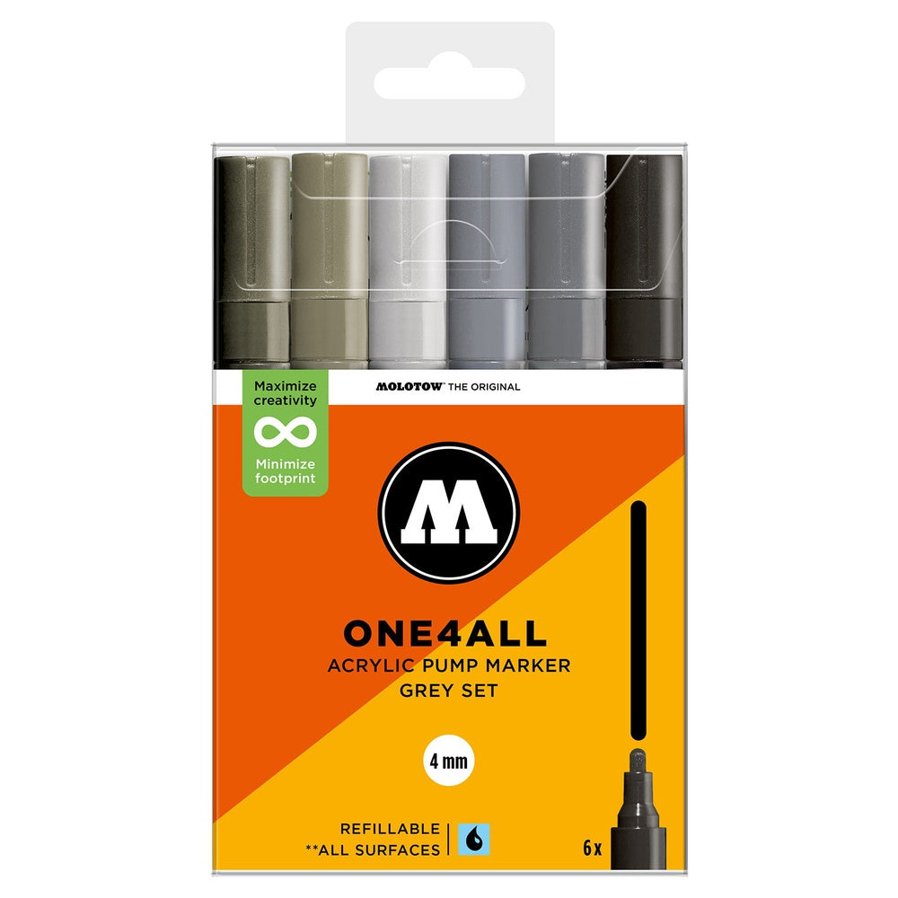 PREORDER Molotow - Markers - One4All - 227HS - Grey Set