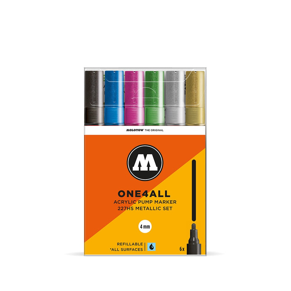 PREORDER Molotow - Markers - One4All - 227HS - Metallic Set