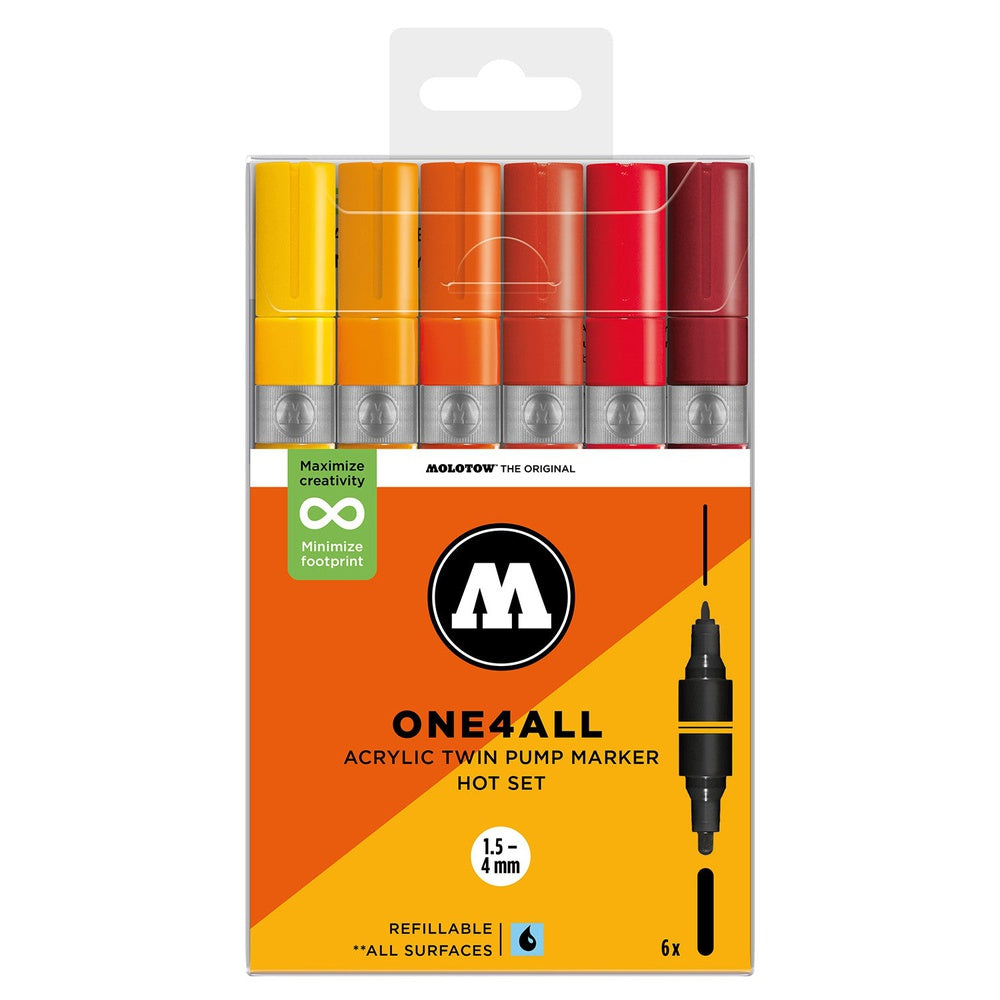 PREORDER Molotow - Markers - One4All - Twin - Hot Set