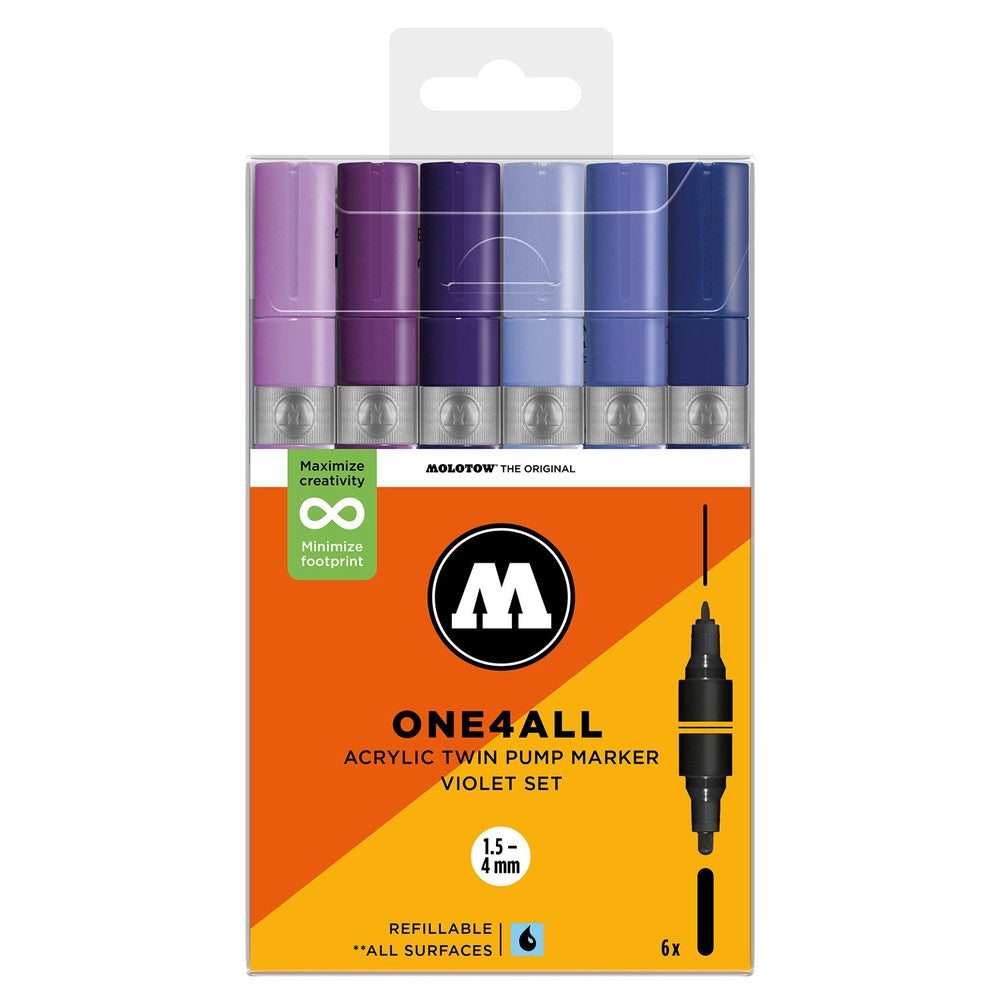 PREORDER Molotow - Markers - One4All - Twin - Violet Set