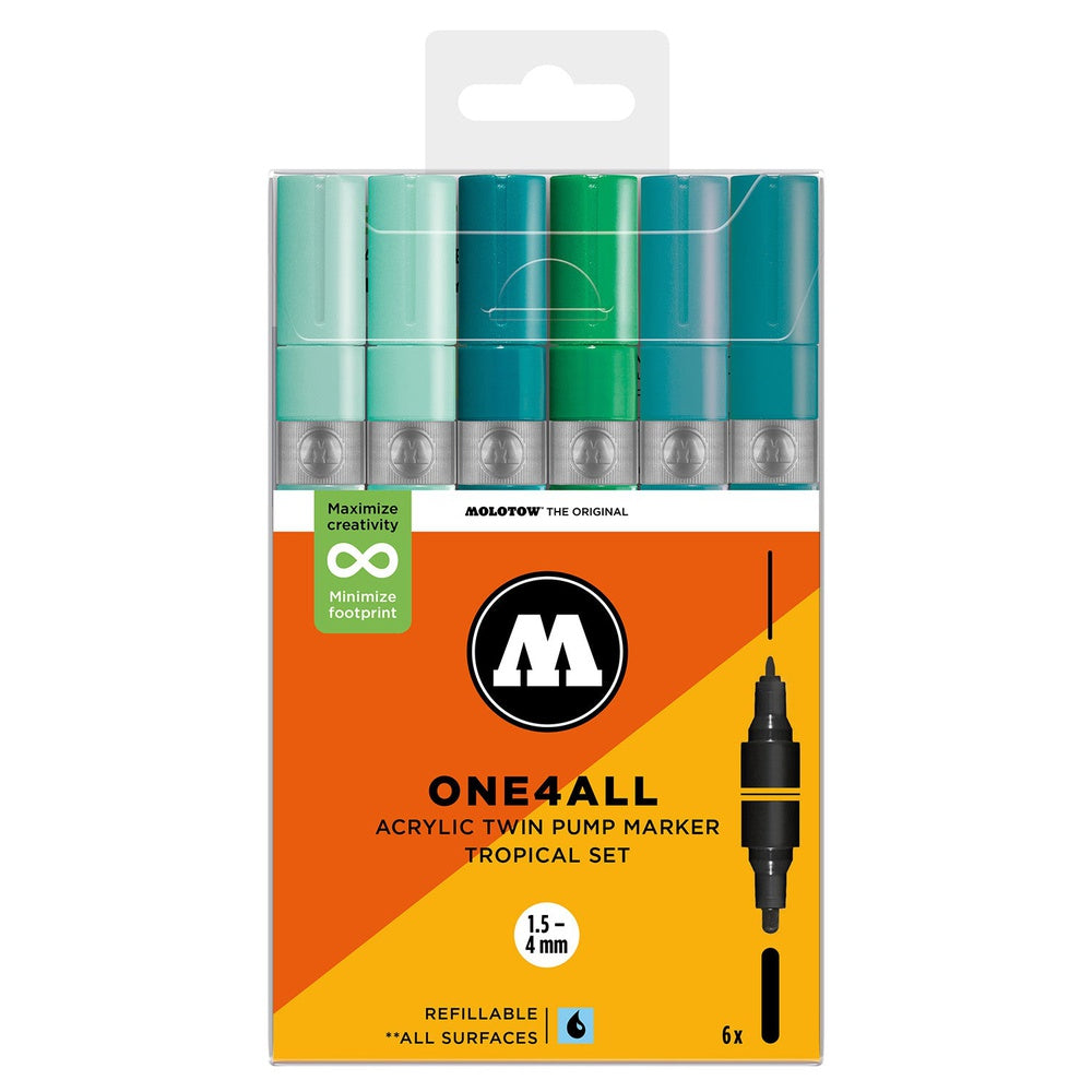 PREORDER Molotow - Markers - One4All - Twin - Tropical Set