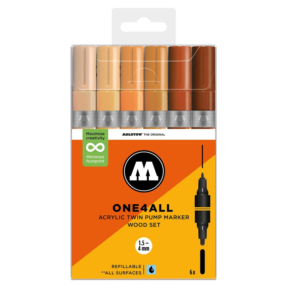 PREORDER Molotow - Markers - One4All - Twin - Wood Set