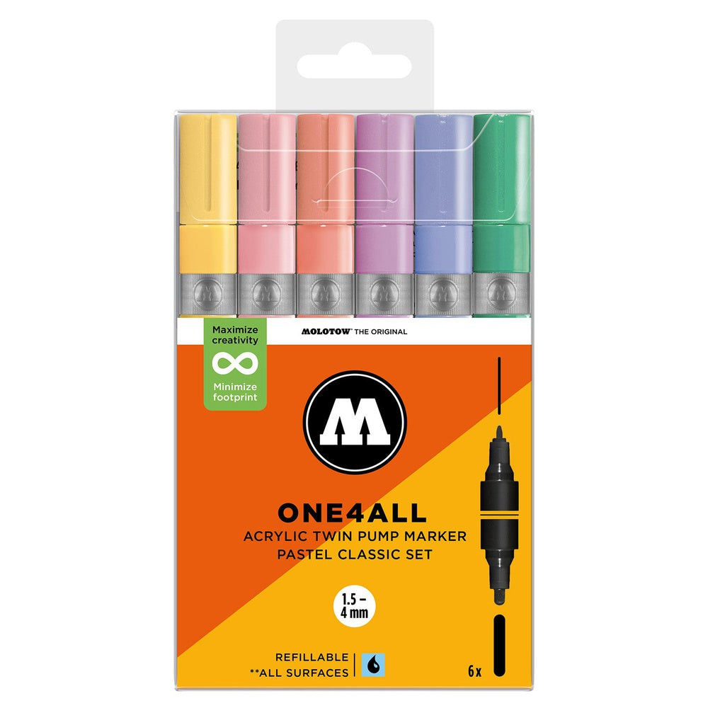 PREORDER Molotow - Markers - One4All - Twin - Pastel Classic Set