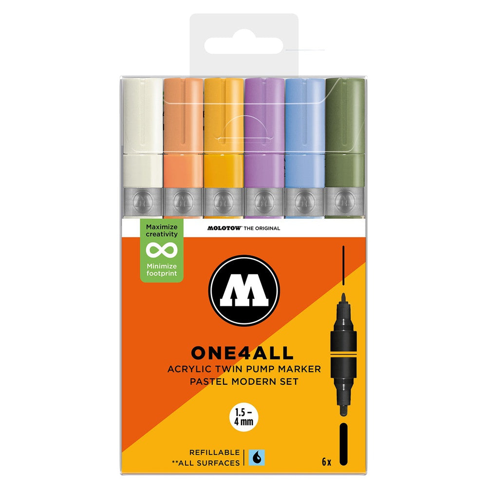 PREORDER Molotow - Markers - One4All - Twin - Pastel Modern Set