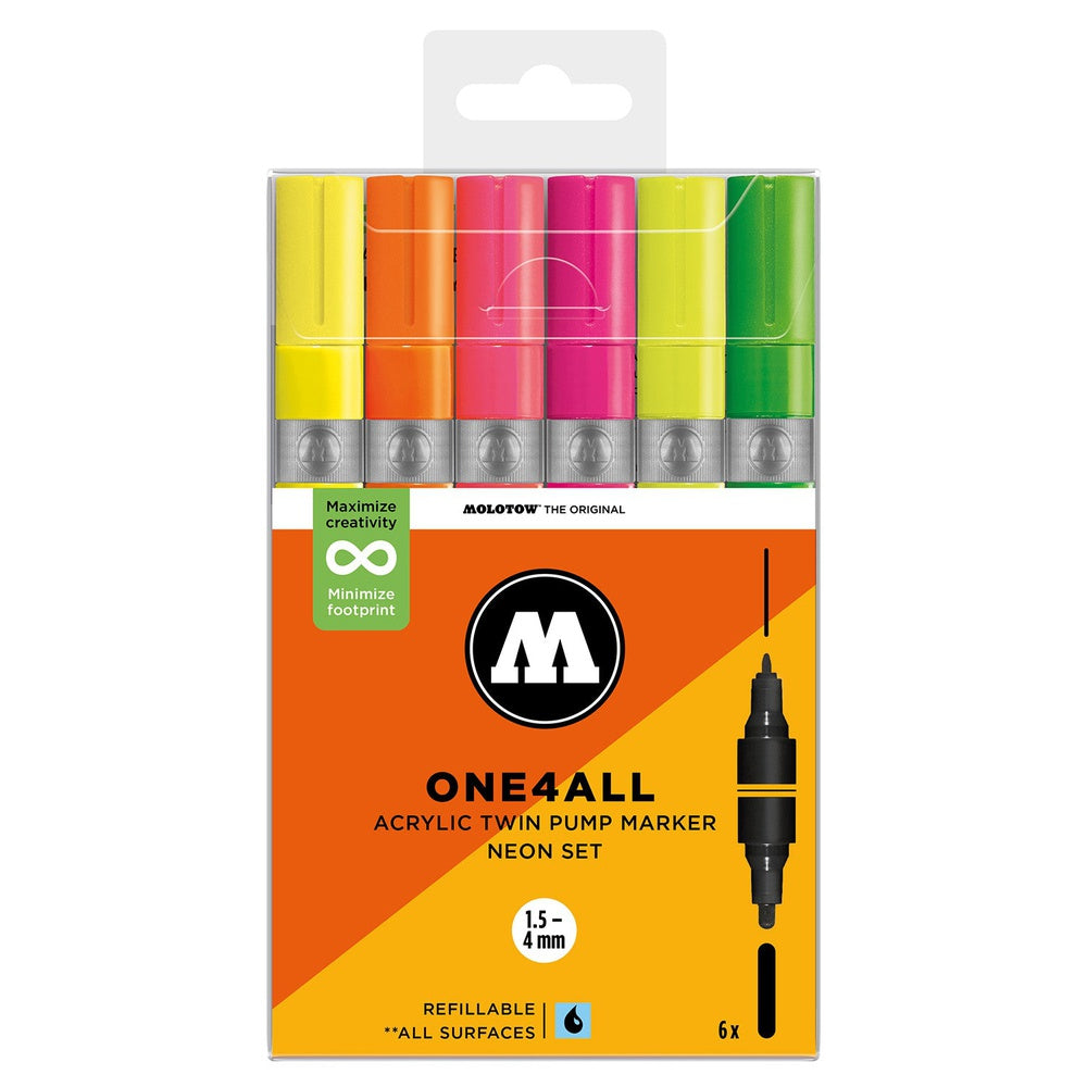 PREORDER Molotow - Markers - One4All - Twin - Neon Set
