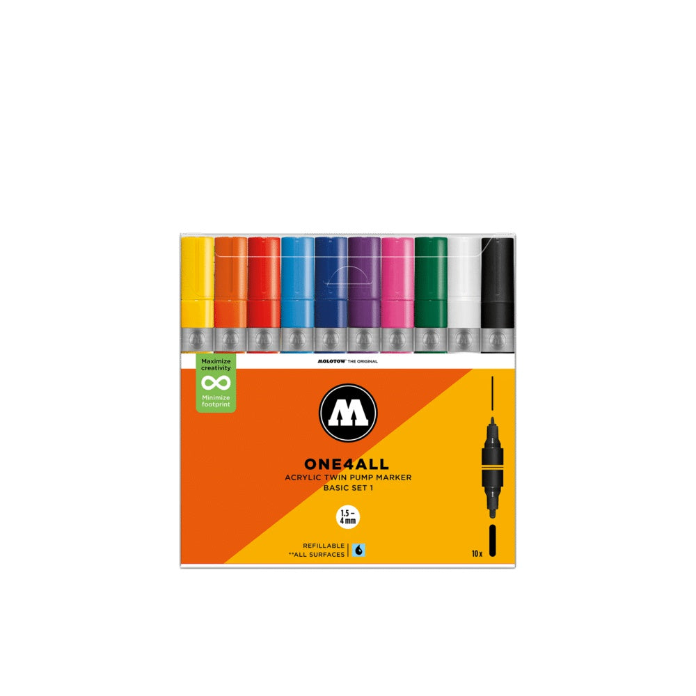 PREORDER Molotow - Markers - One4All - Twin - Basic Set 1