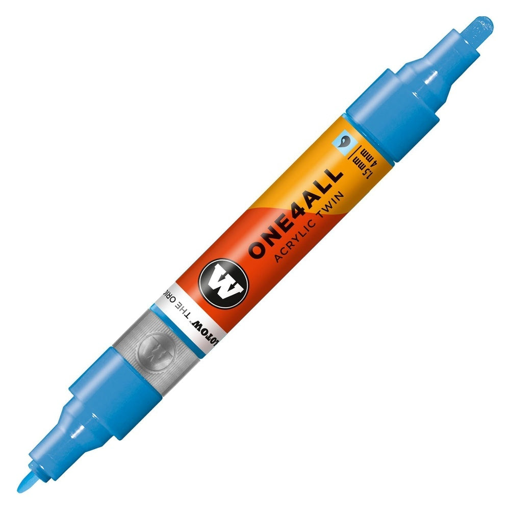 PREORDER Molotow - Markers - One4All - Twin - #161 Shock Blue Middle 1.5 and 4mm