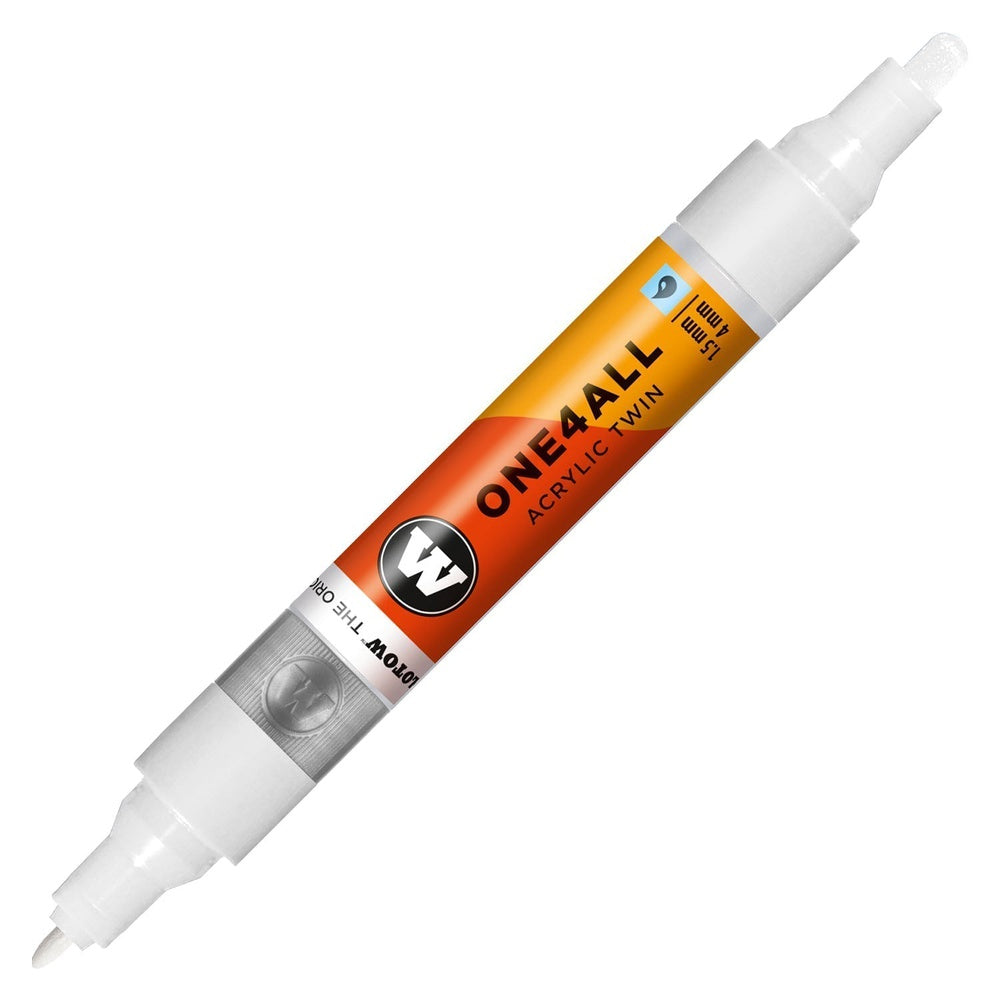 PREORDER Molotow - Markers - One4All - Twin - #160 Signal White 1.5 and 4mm