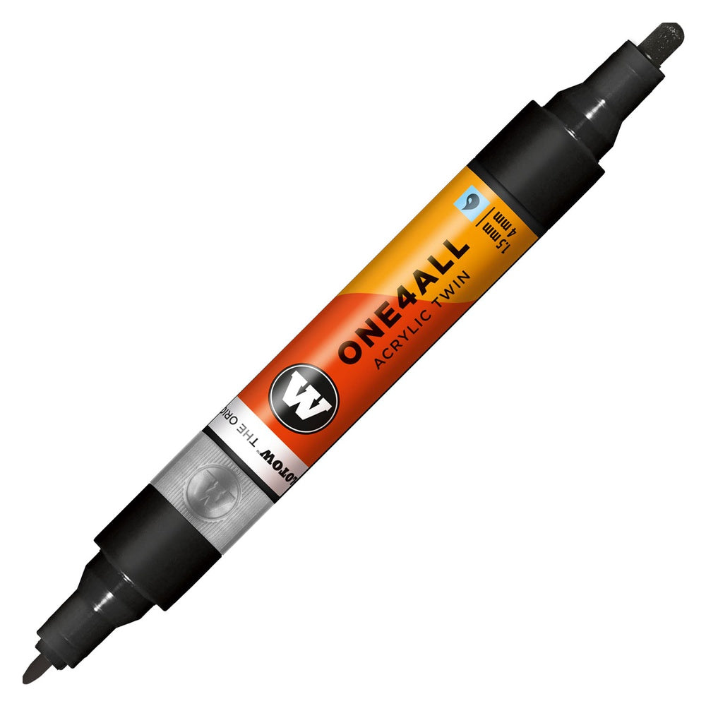 PREORDER Molotow - Markers - One4All - Twin - #180 Signal Black 1.5 and 4mm