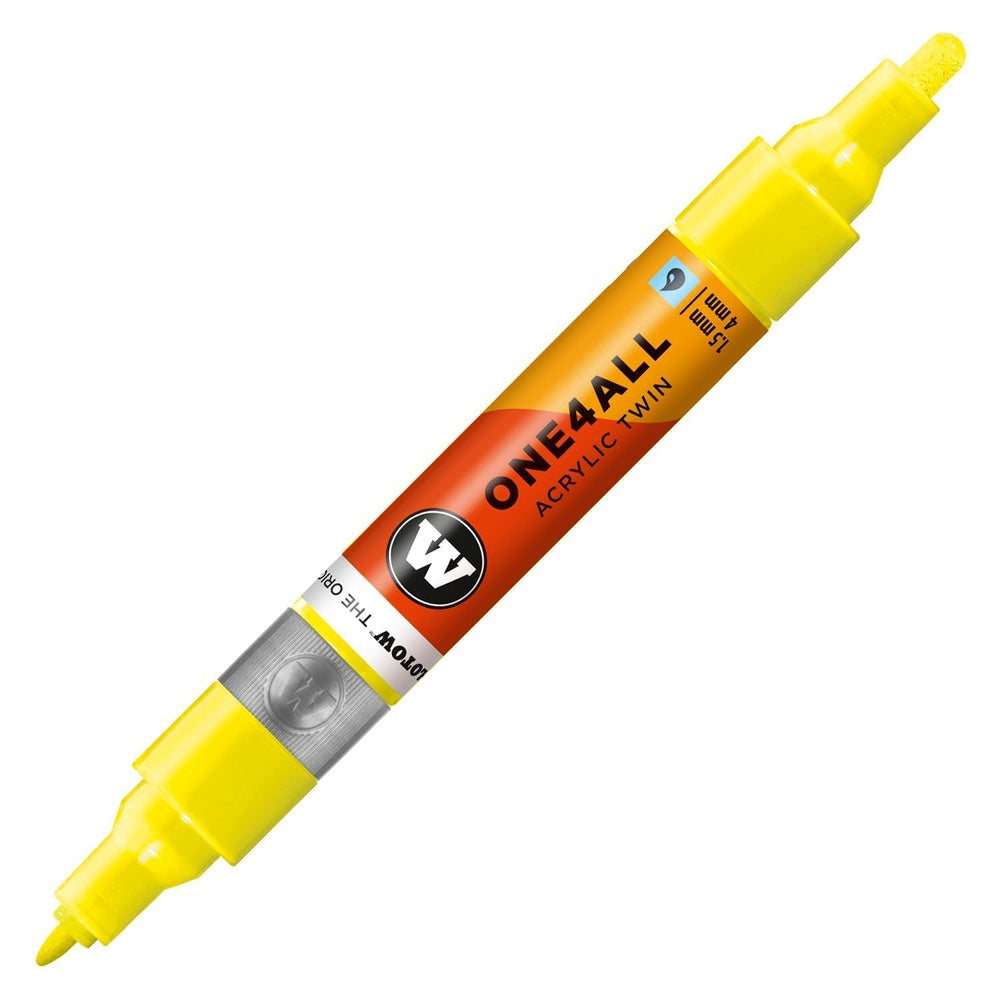 PREORDER Molotow - Markers - One4All - Twin - #220 Neon Yellow Fluoresc. 1.5 and 4mm