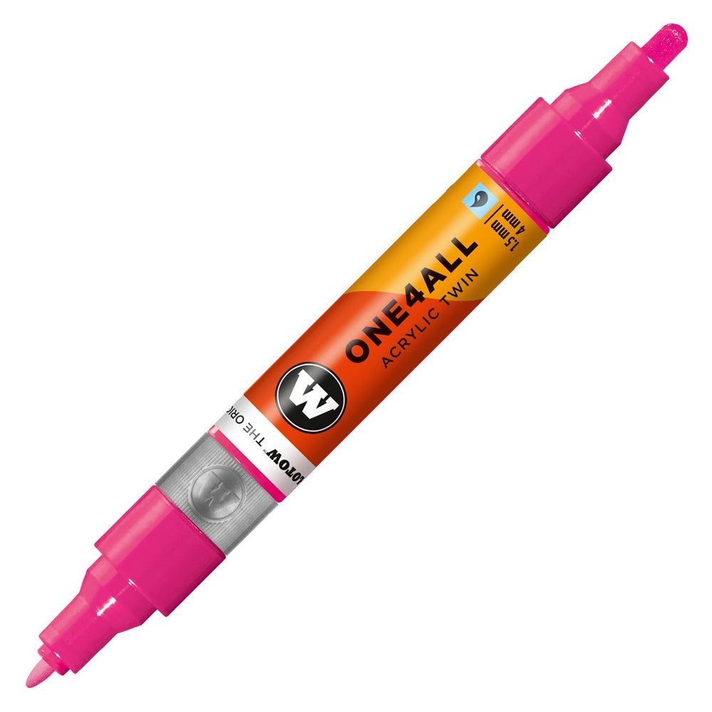 PREORDER Molotow - Markers - One4All - Twin - #217 Neon Pink Fluoresc. 1.5 and 4mm