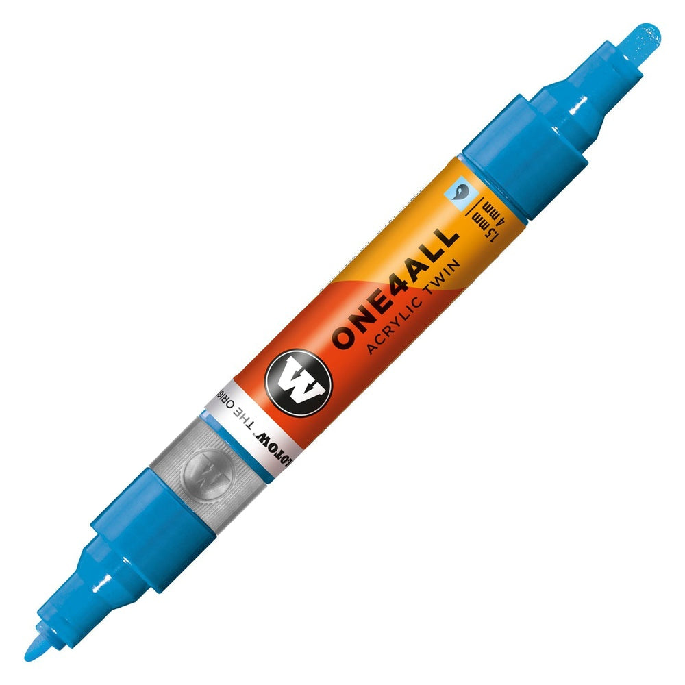 PREORDER Molotow - Markers - One4All - Twin - #230 Shock Blue 1.5 and 4mm