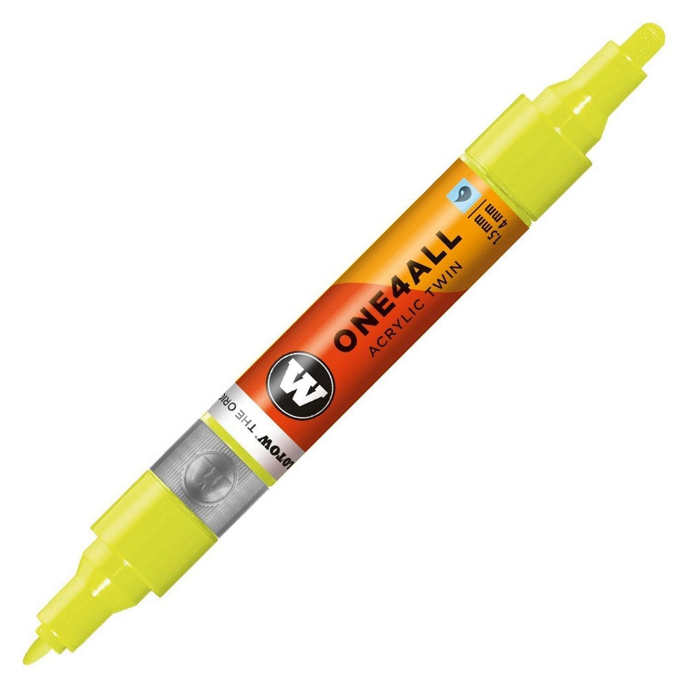 PREORDER Molotow - Markers - One4All - Twin - #263 Neon Green Light Fluo 1.5 and 4mm