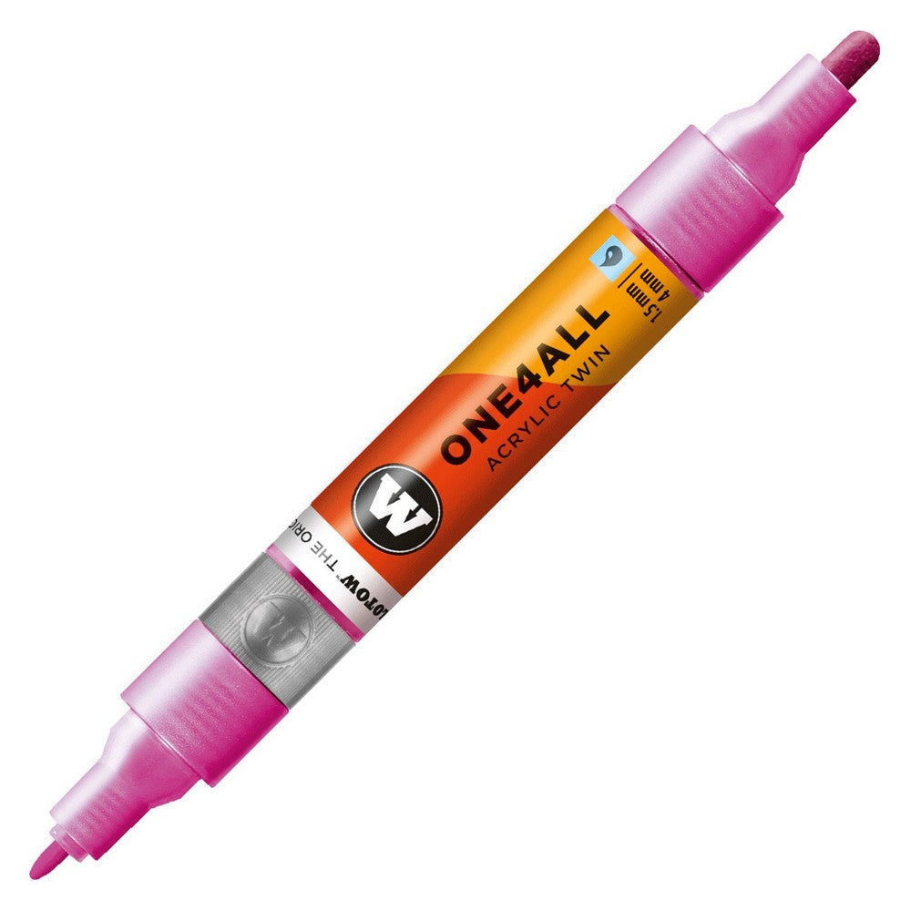 PREORDER Molotow - Markers - One4All - Twin - #225 Metallic Pink 1.5 and 4mm