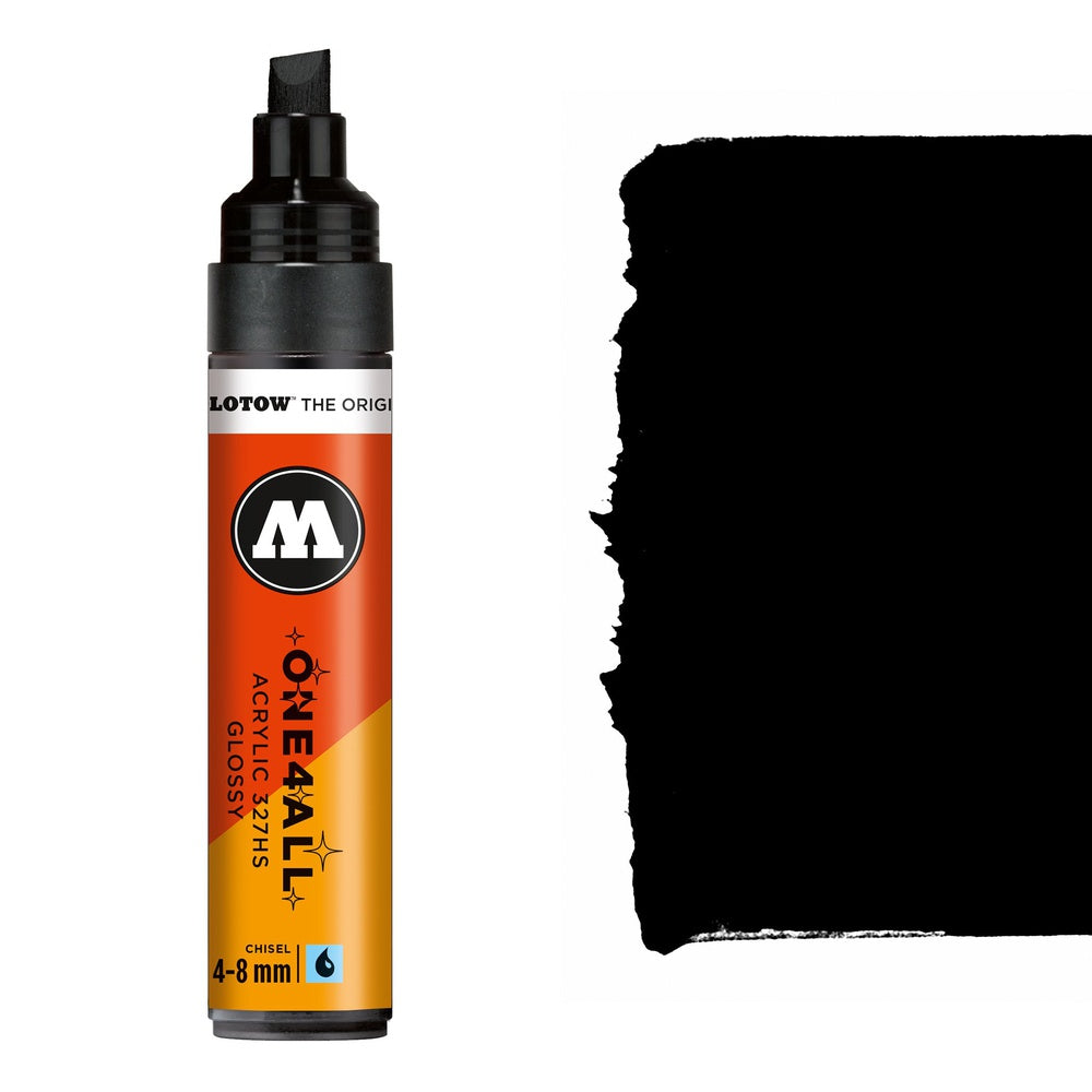 PREORDER Molotow - Markers - One4All - 327HS - #252 Black Glossy 4-8mm