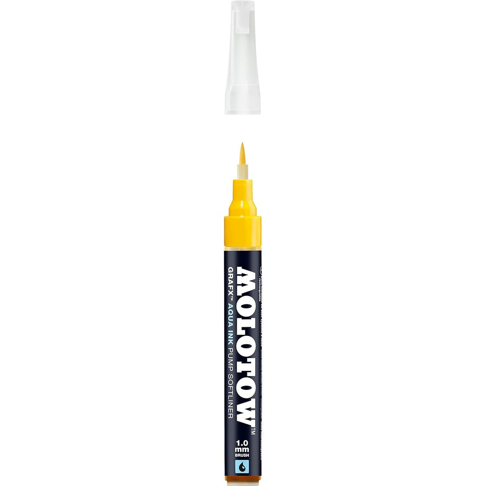 PREORDER Molotow - Markers - Aqua - Pump - Softliner - #001 Primary Yellow 1mm