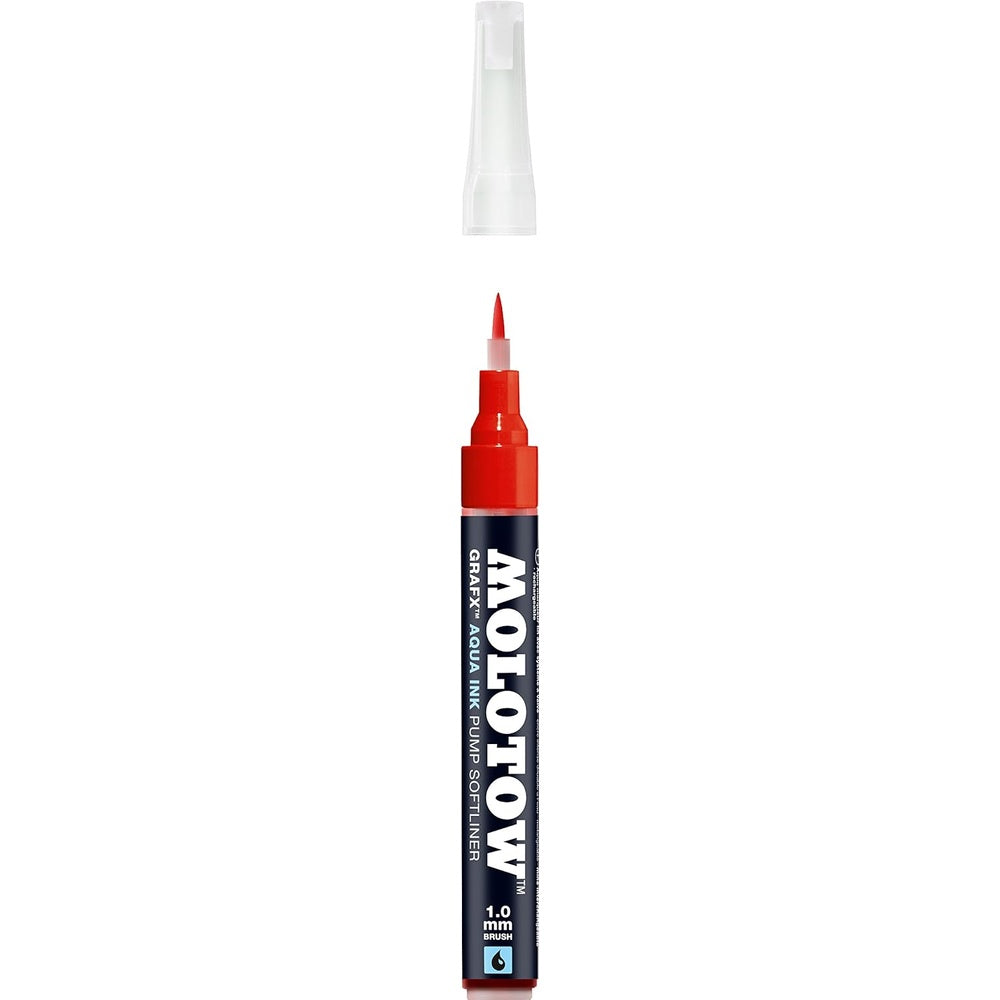 PREORDER Molotow - Markers - Aqua - Pump - Softliner - #005 Vermillion 1mm