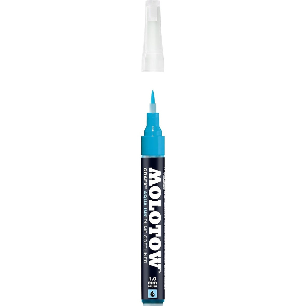 PREORDER Molotow - Markers - Aqua - Pump - Softliner - #012 Cyan 1mm