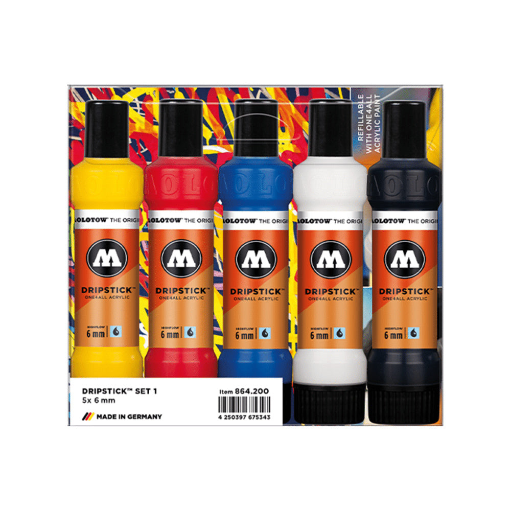 PREORDER Molotow - Markers - Dripsticks - 860DS - One4All? 30ml Dripstick 5Pcs. Set