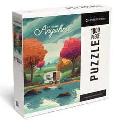 PREORDER 1000 Piece Puzzle Outdoor Activity At Home Anywhere Camper in Evergreens
