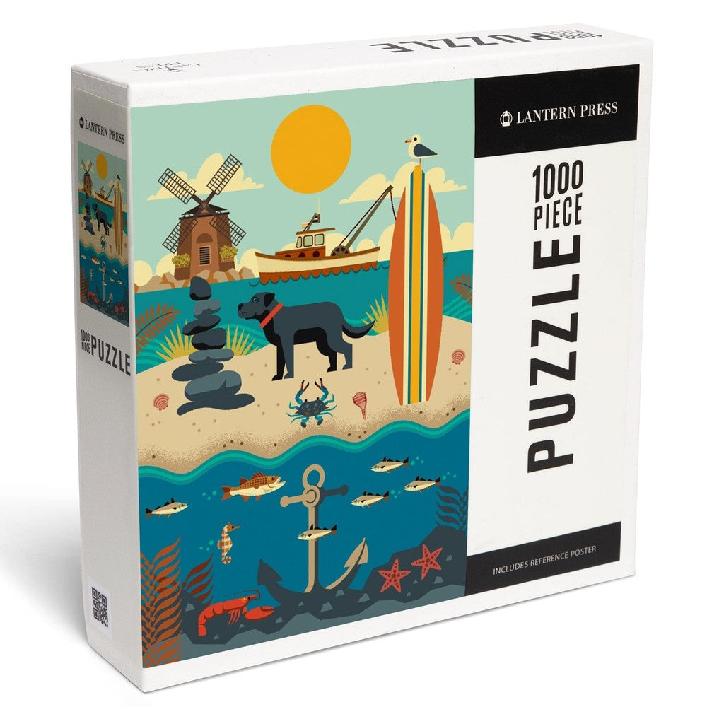 PREORDER 1000 Piece Puzzle Beach Geometric
