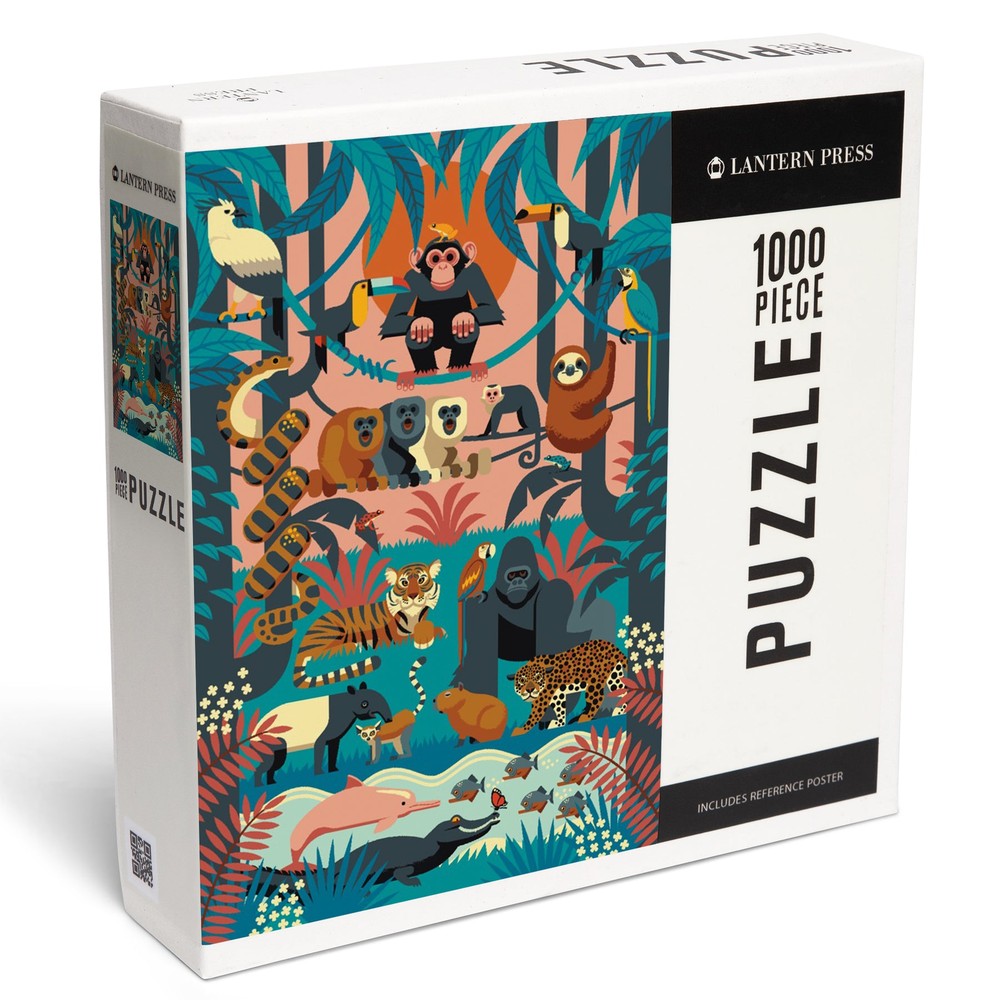 PREORDER 1000 Piece Puzzle Jungle Textured Geomet