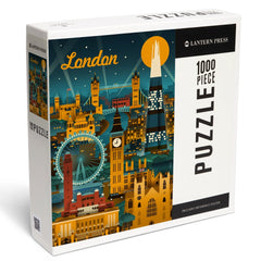 PREORDER 1000 Piece Puzzle London England Retro S
