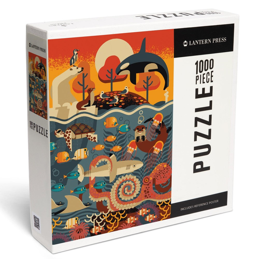 PREORDER 1000 Piece Puzzle Marine Animals GeoTxtr