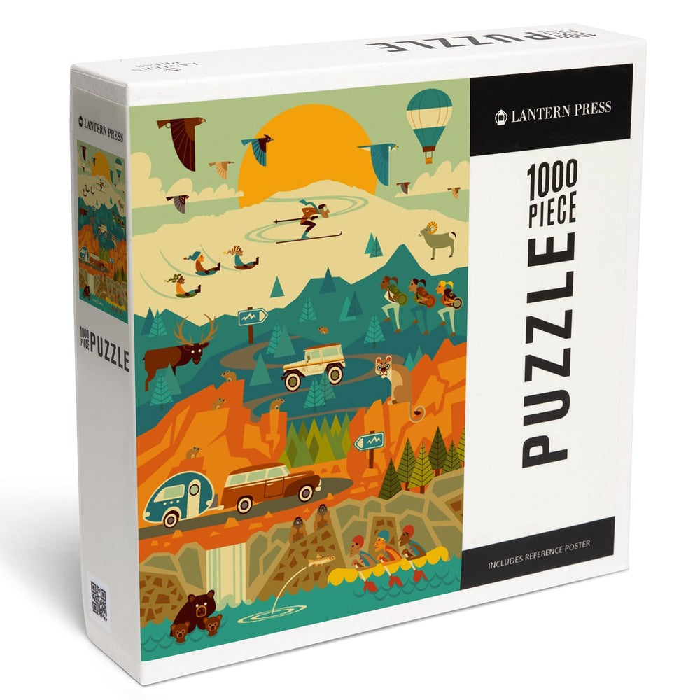 PREORDER 1000 Piece Puzzle Mountain Geometric