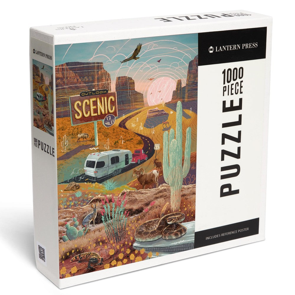 PREORDER 1000 Piece Puzzle Outlook Scenic Collage