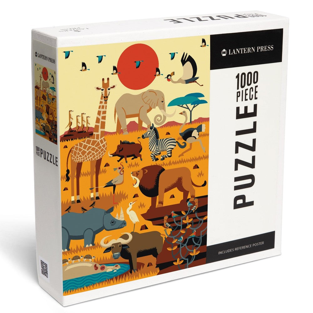PREORDER 1000 Piece Puzzle Savanna Animals Textur